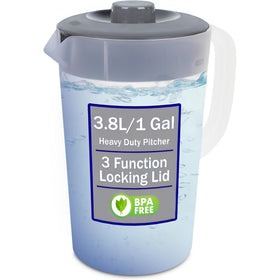 JOEY'Z water pitcher with lid for secure, leak-free pouring.
