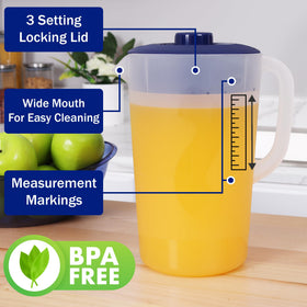 Graduated marks on JOEY'Z pitcher help measure ingredients