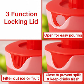 JOEY'Z pitcher wide mouth for easy adding fruit or ice to infused drinks.