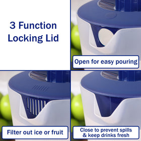 Wide-mouth design of JOEY'Z pitcher for easy fruit and ice addition