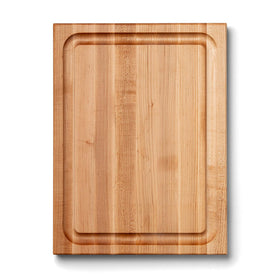 John Boos CB Series rectangular maple cutting board front view with juice groove for clean slicing