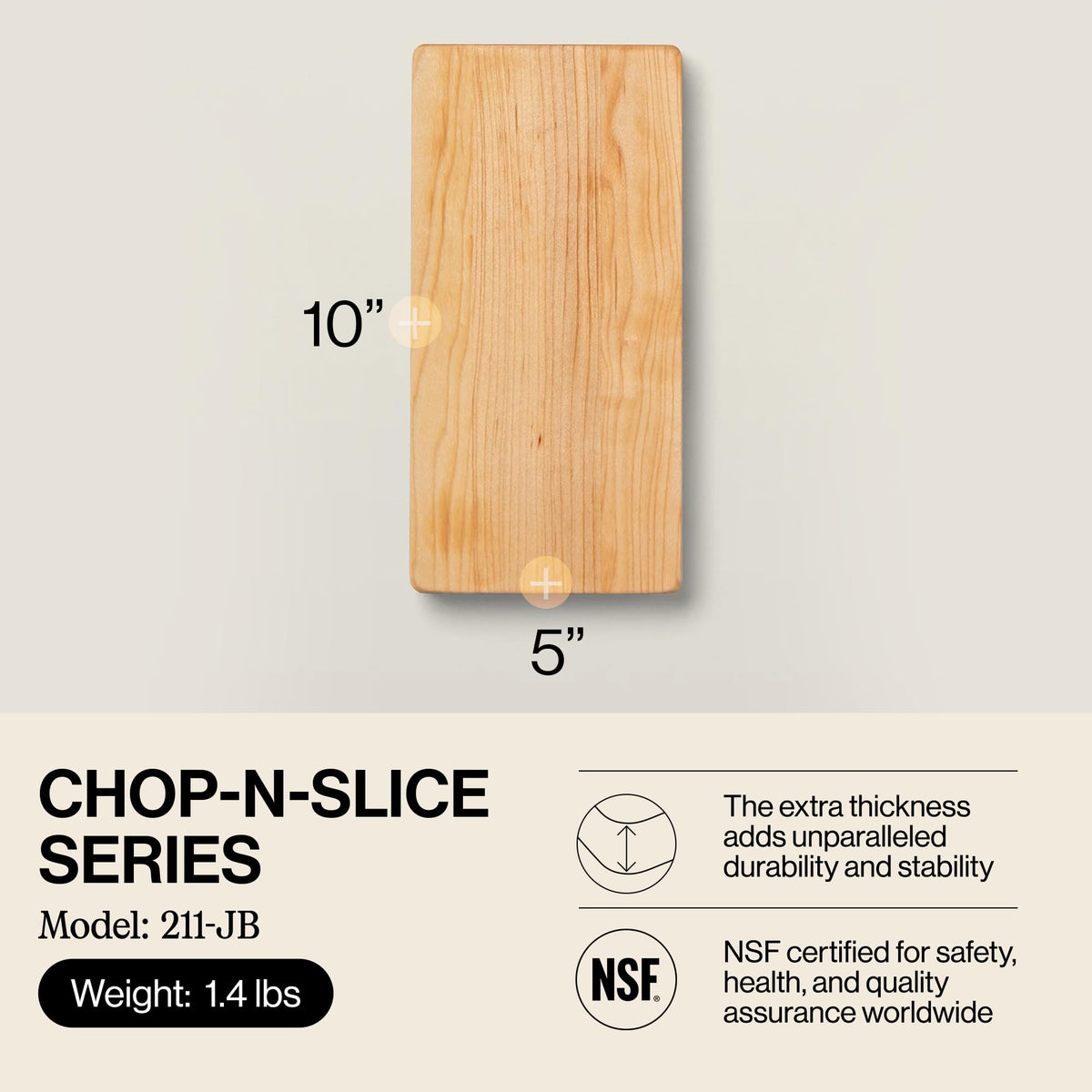 John Boos Chop-N-Slice end-grain maple closeup showing durable surface