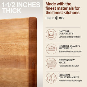 John Boos R-Board reversible sides offer versatile prep and serving.