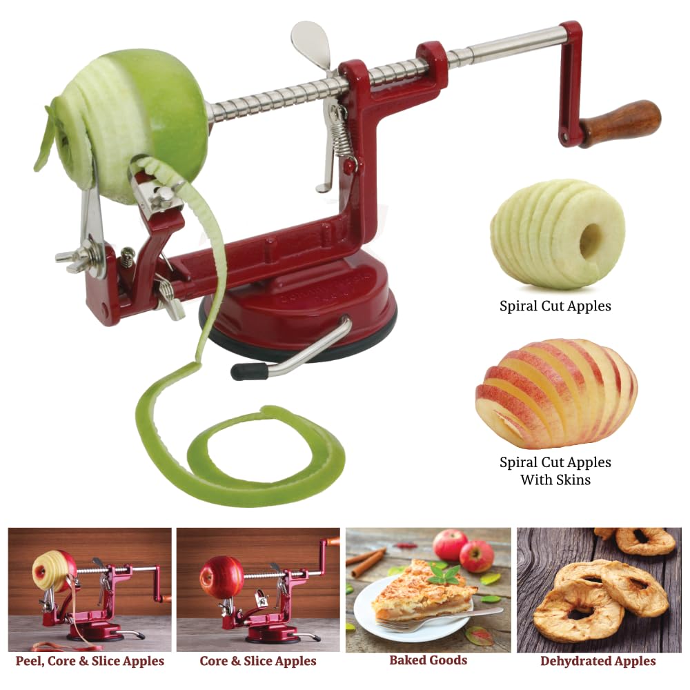 Johnny Apple Peeler with removable coring blade for flexible prep