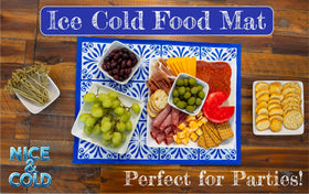 Johnny World ice mat preserves a cheese board's freshness for hours.