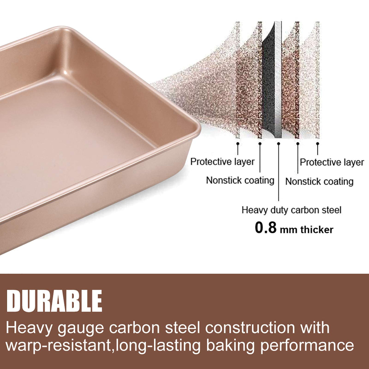 JOHO BAKING deep pan 11inch ensures consistent browning and easy release