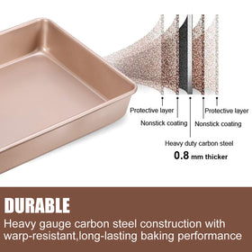 JOHO BAKING deep pan 11inch ensures consistent browning and easy release