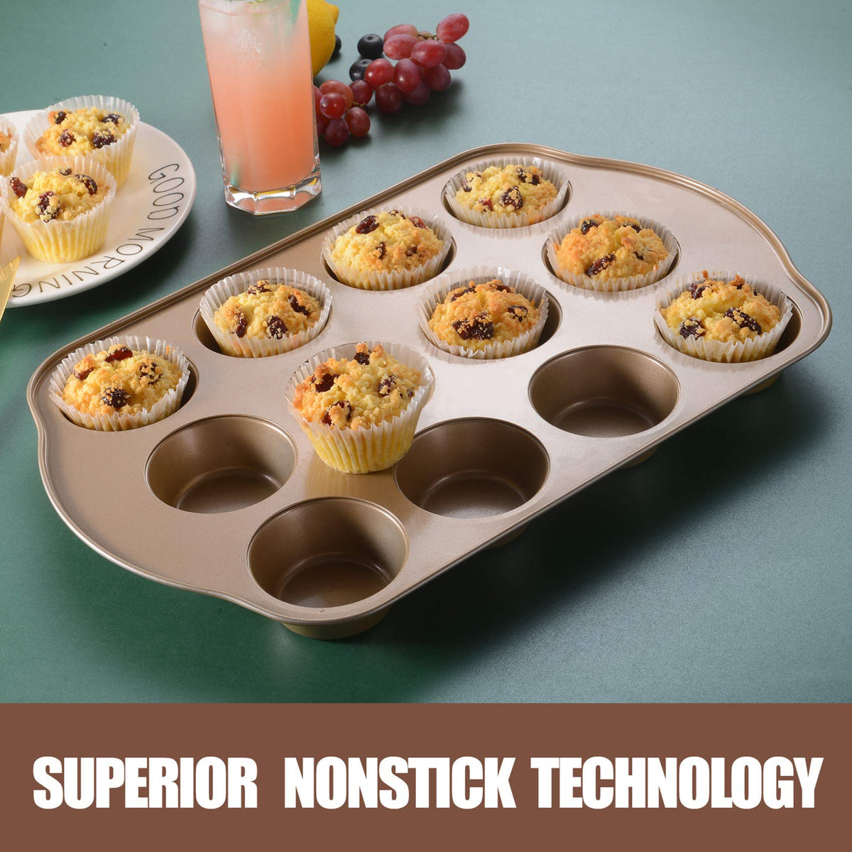 JOHO BAKING nonstick coating enables easy release.