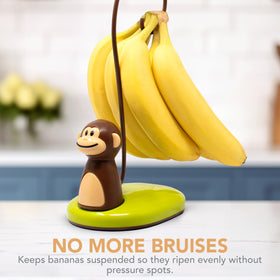 Joie Monkey Banana Tree Holder dimensions 6 x 4.5 x 11.5 inches for compact counter use.