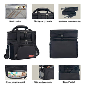 JOINGO reinforced handle and shoulder strap for hands-free transport.