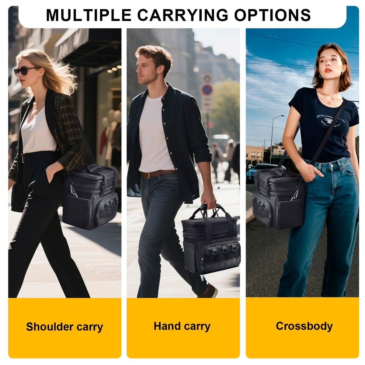 JOINGO Front pockets and MOLLE webbing enable external attachment of tools and accessories.