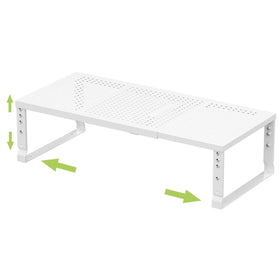 Jojocross expandable kitchen organizer showing adjustable length for tailored shelf space.