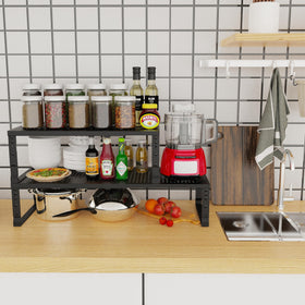 Jojocross heavy-duty metal pantry shelves provide rust-resistant storage.