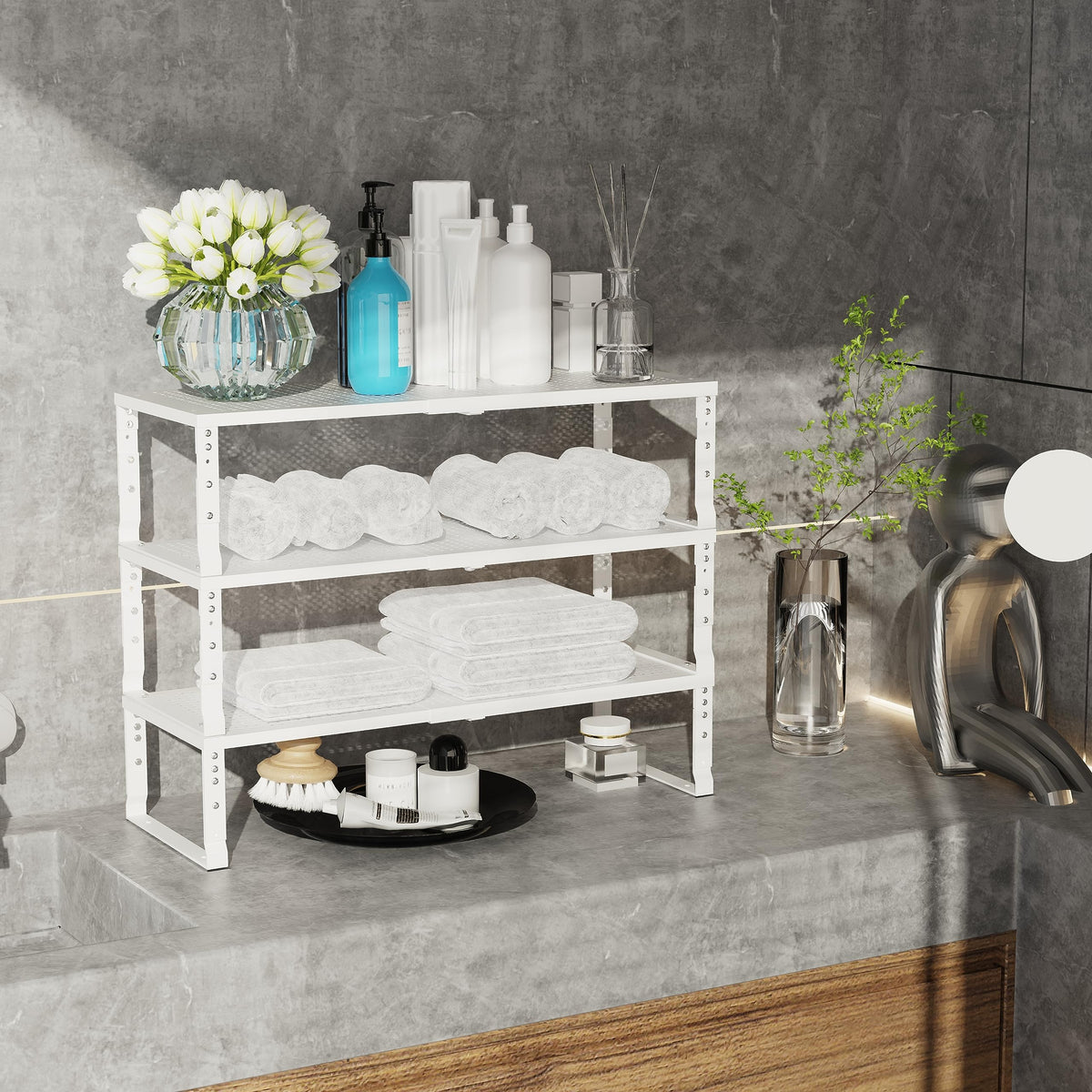 Jojocross two-tier arrangement for spice storage and easy access.