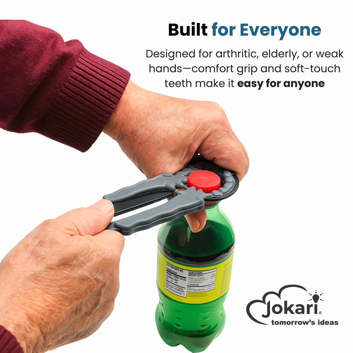 Jokari 3-pack flat-profile fits slim drawers for easy storage.