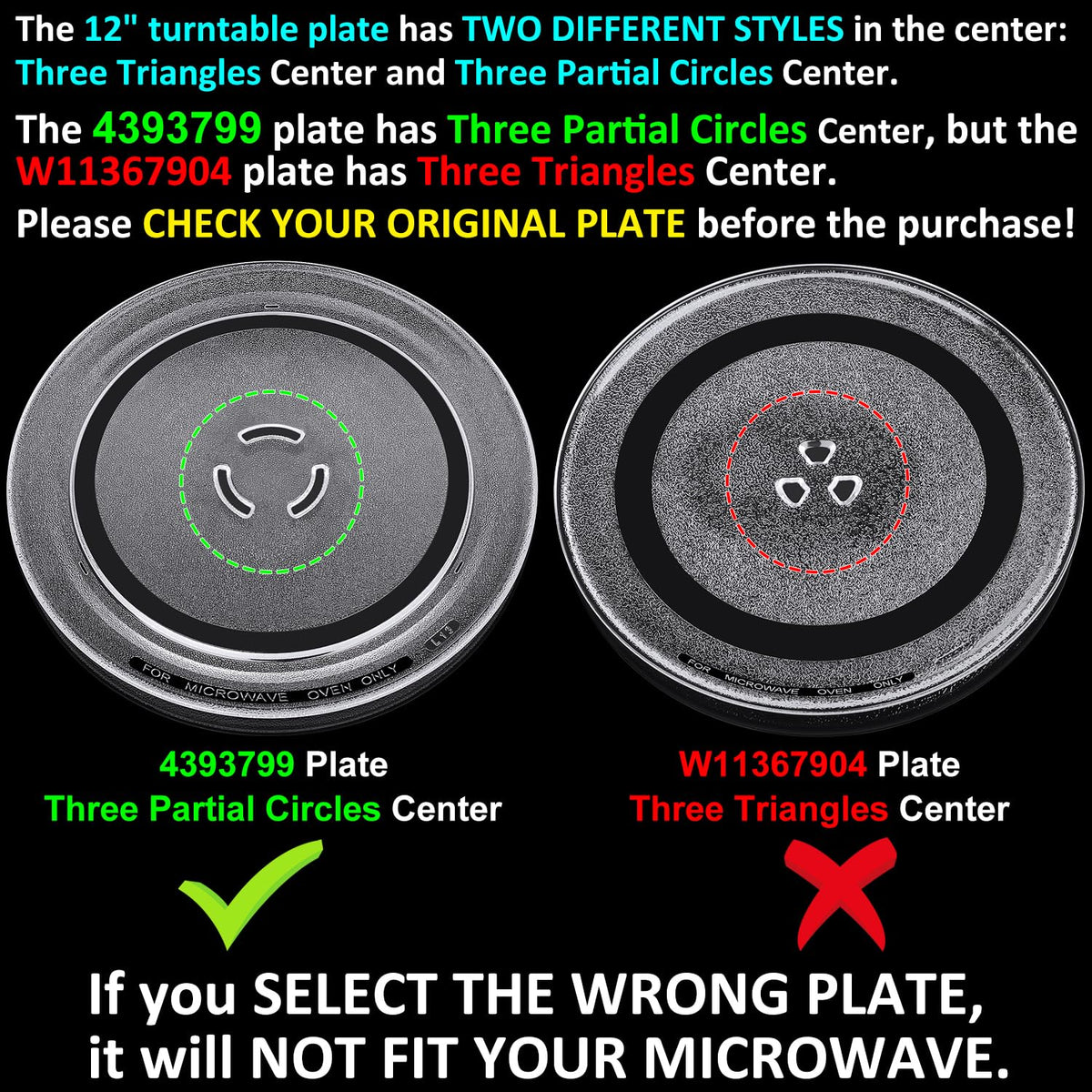 Jolaxy glass turntable plate side view highlights smooth edge and even rotation potential.