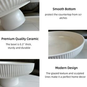 JolieJulie ceramic bowl on kitchen counter doubles as snack organizer