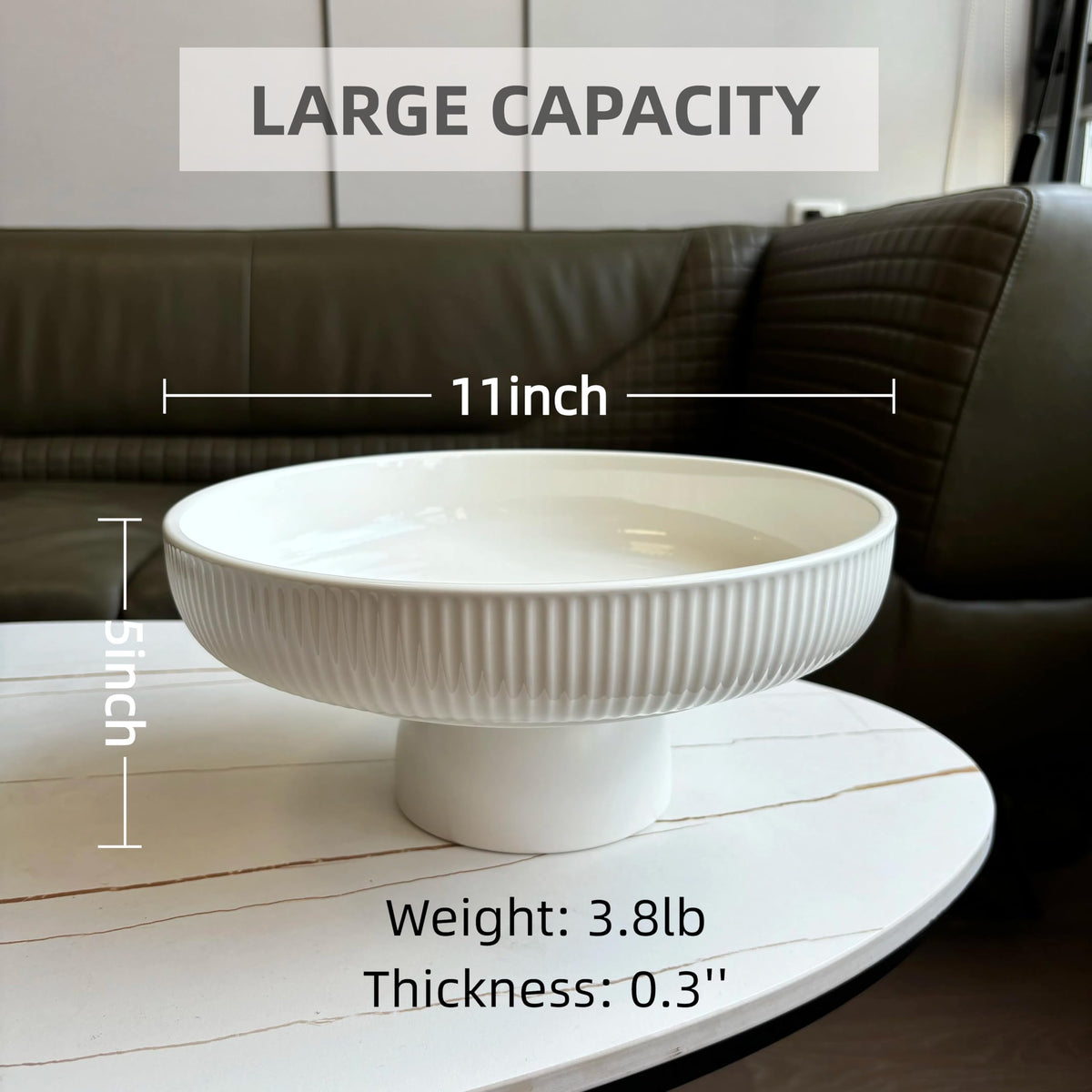 JolieJulie fruit bowl on pedestal base adds stable, stylish centerpiece