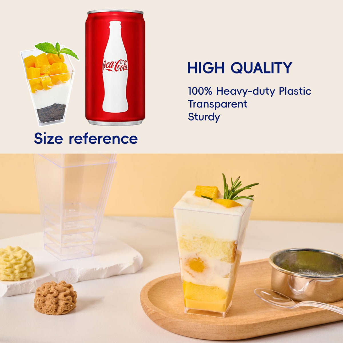 JOLLY CHEF 100-pack cups and spoons simplify batch dessert service.