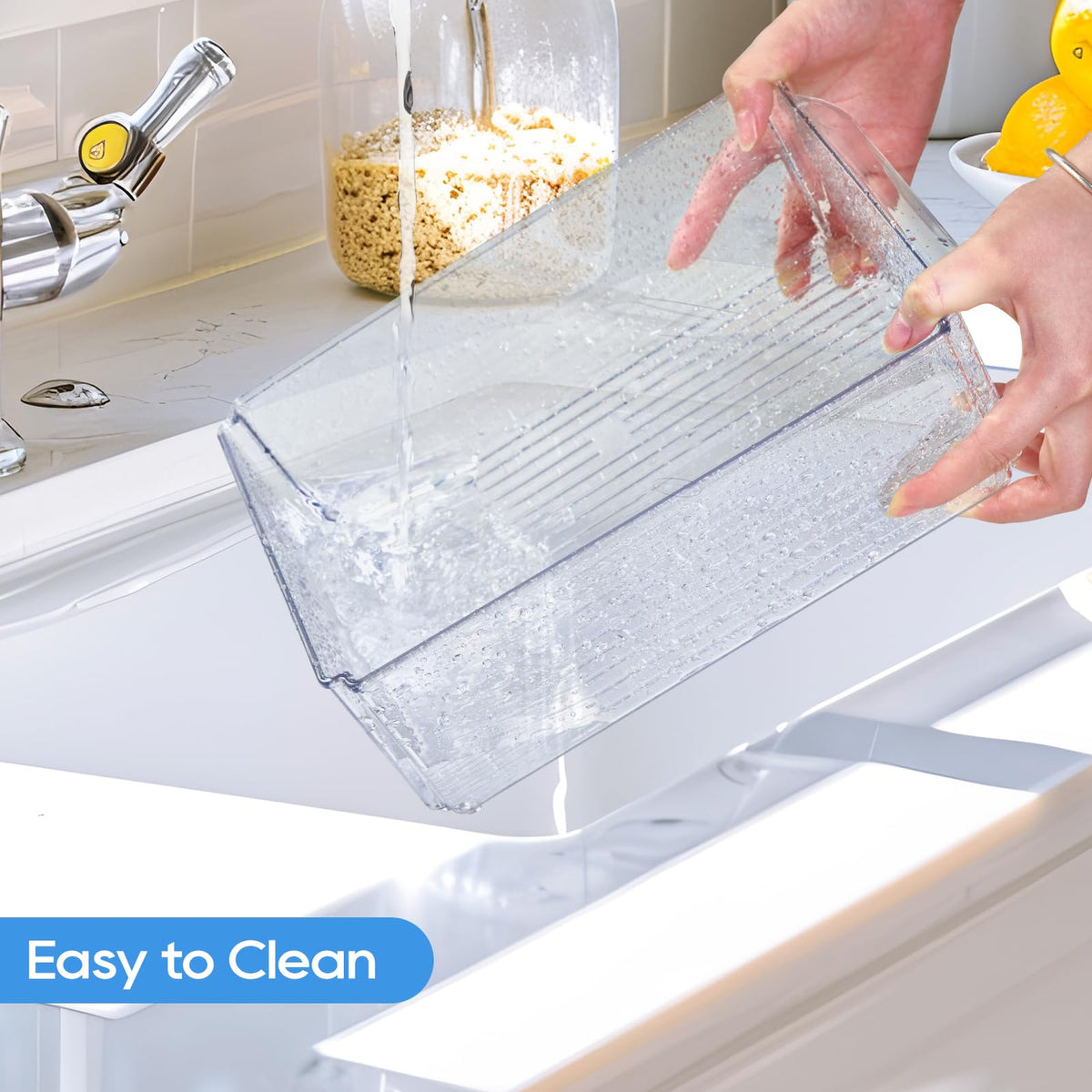 JollyPack clear lids resist dust and slow water loss