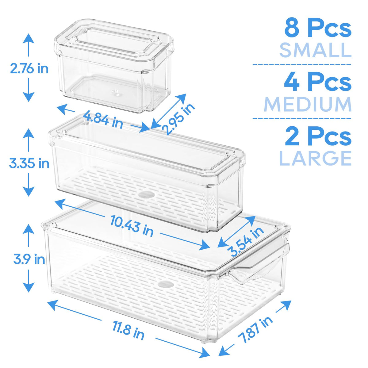 JollyPack medium fridge bin for elongated foods fits bottles neatly
