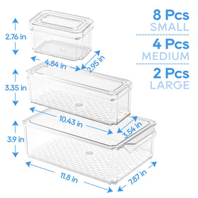 JollyPack medium fridge bin for elongated foods fits bottles neatly