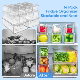 JollyPack small fridge bin for fruits and spices keeps snacks easy to spot