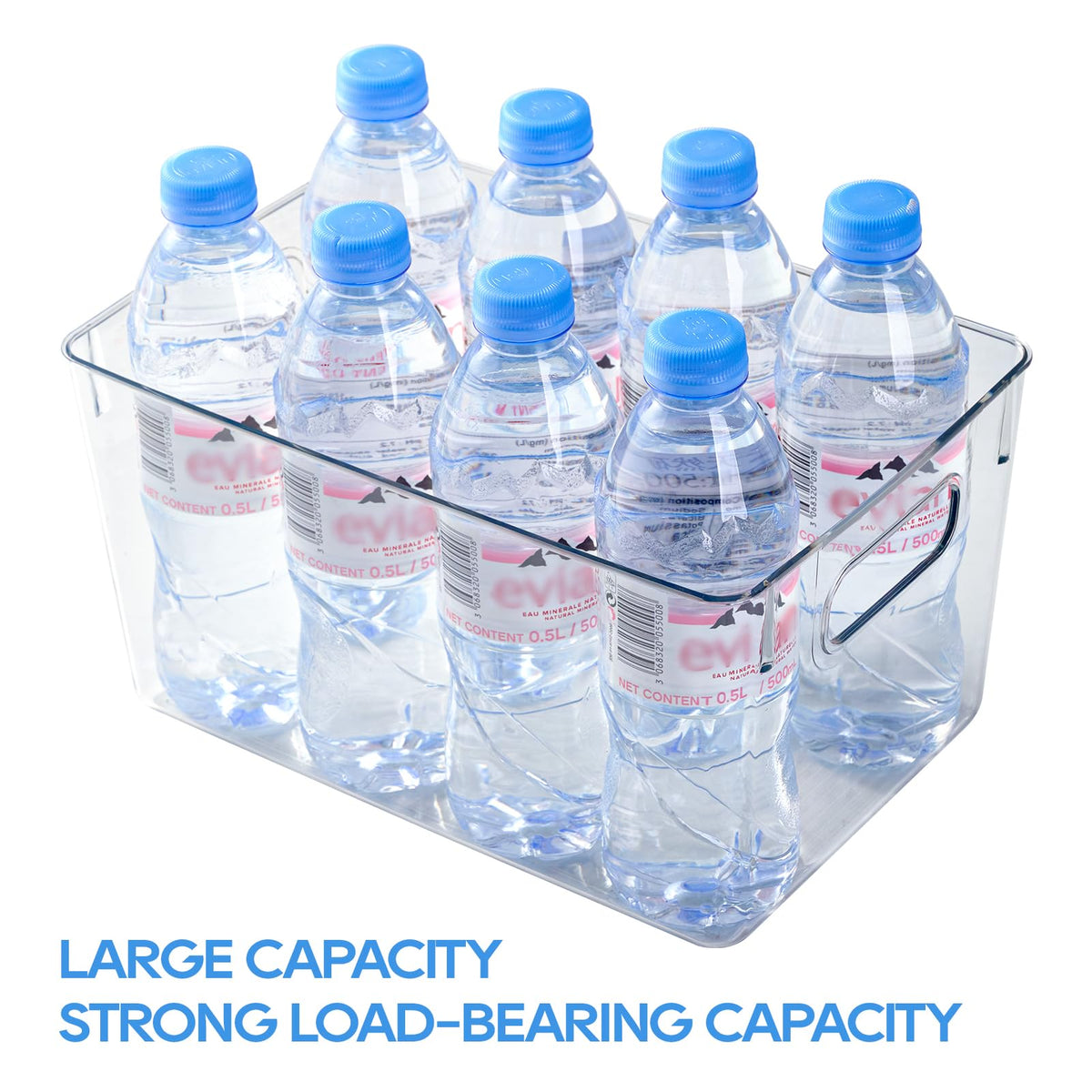 JollyPack stackable storage bin saves space and reduces clutter.