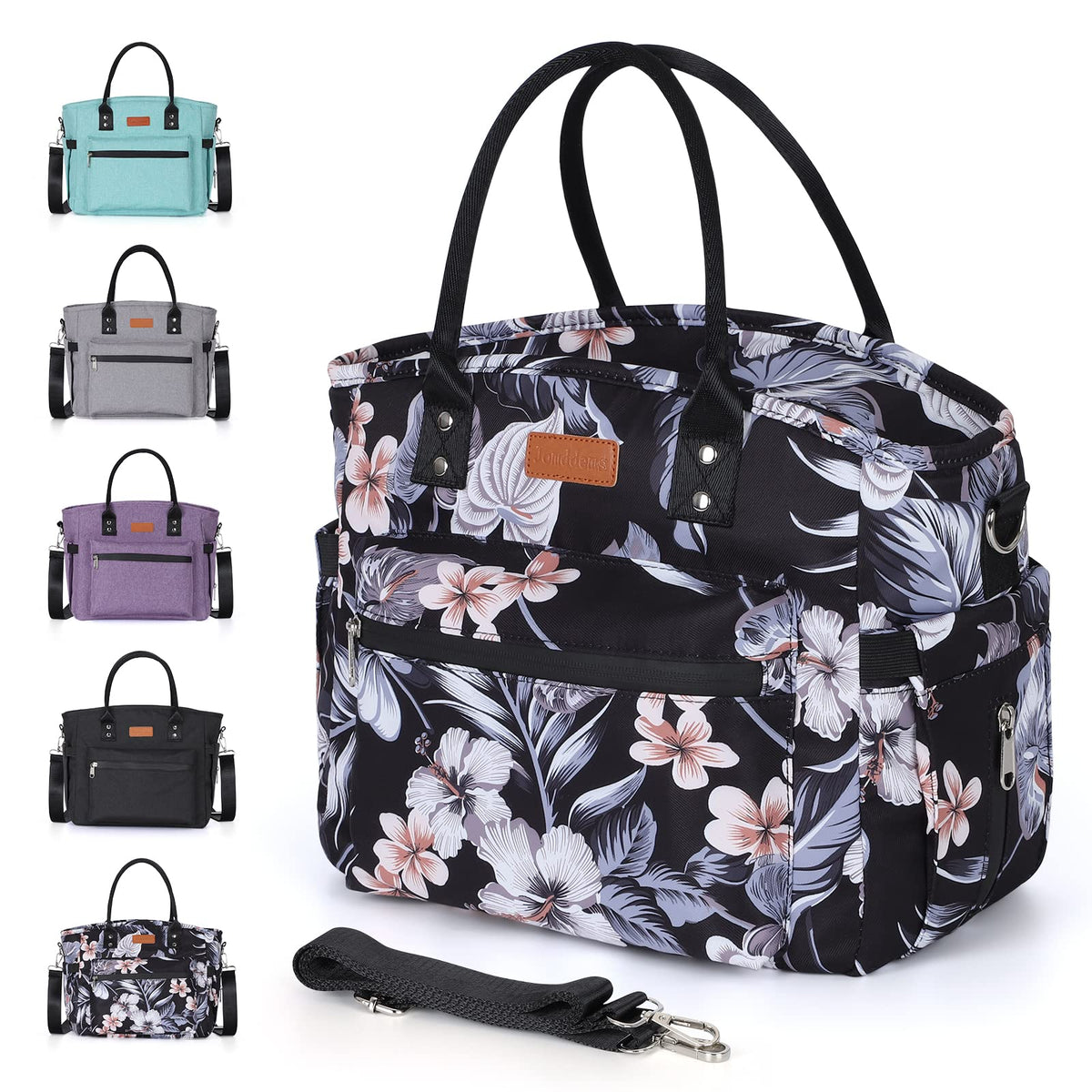 Jomddems insulated lunch bag main compartment keeps meals organized for busy workdays