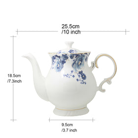 Jomop teapot in use with cups illustrating sharing a cozy tea moment.