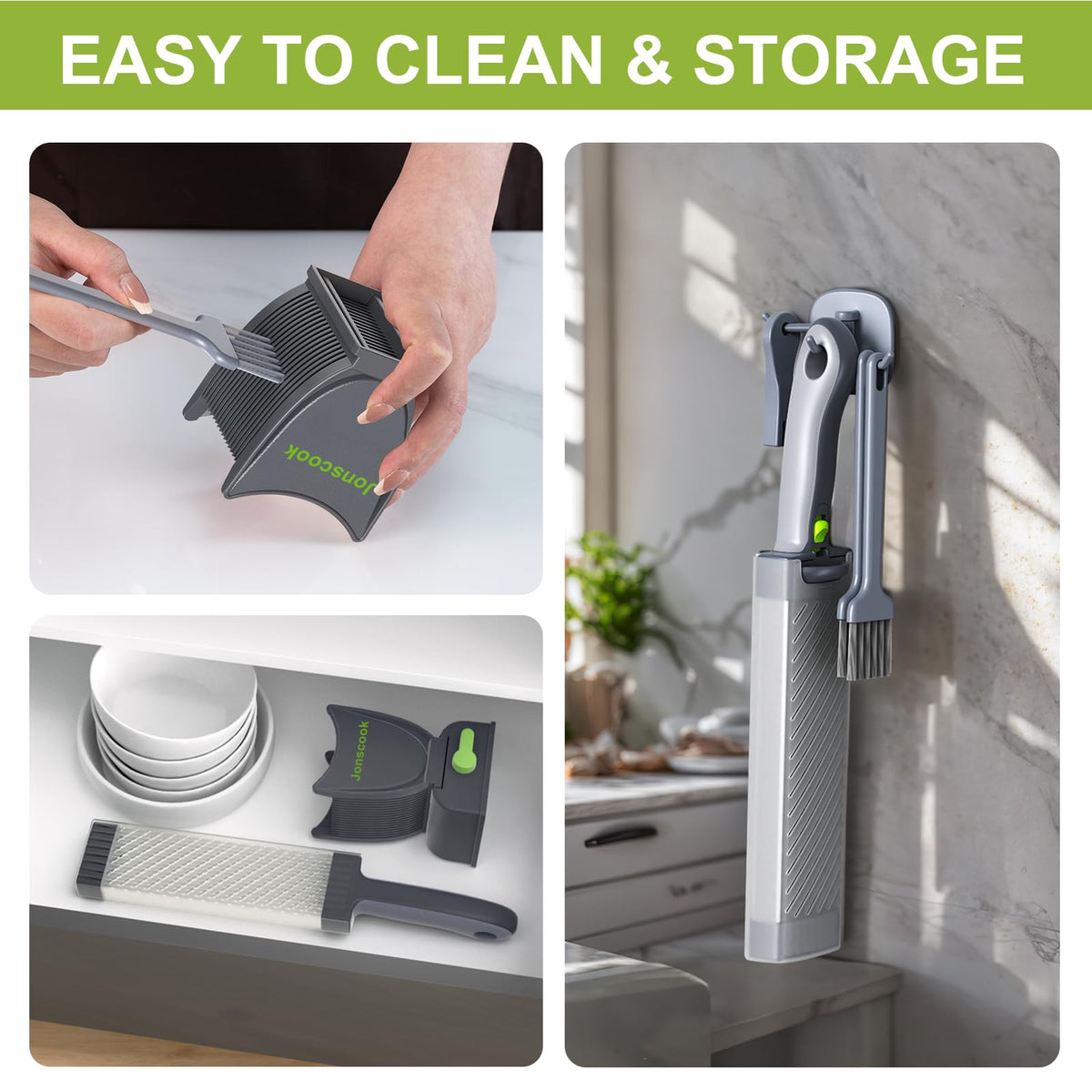 Jonscook Detachable parts for quick cleaning and storage.
