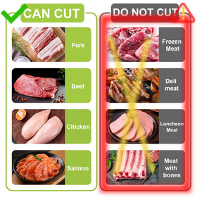 Jonscook Fresh Meat Slicer thickness dial with adjustable 2mm and 4mm for versatile slices.