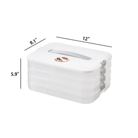 Jonvin stackable 12L food containers neatly fit in a fridge shelf