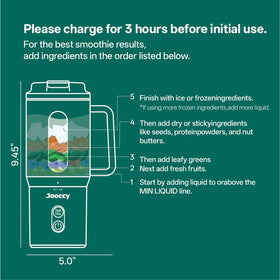Jooccy IPX6-rated blender rinsed under running water