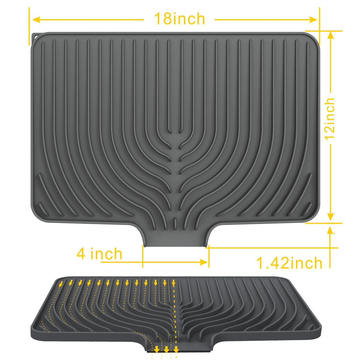 JOOKKI reinforced silicone dish mat provides sturdy support for glassware
