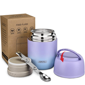 JOOPETALK 17 oz insulated lunch container with wide mouth for easy filling and cleaning