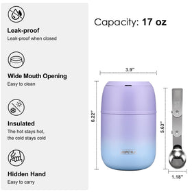 JOOPETALK leakproof double-layer lid keeps soups secure during transit