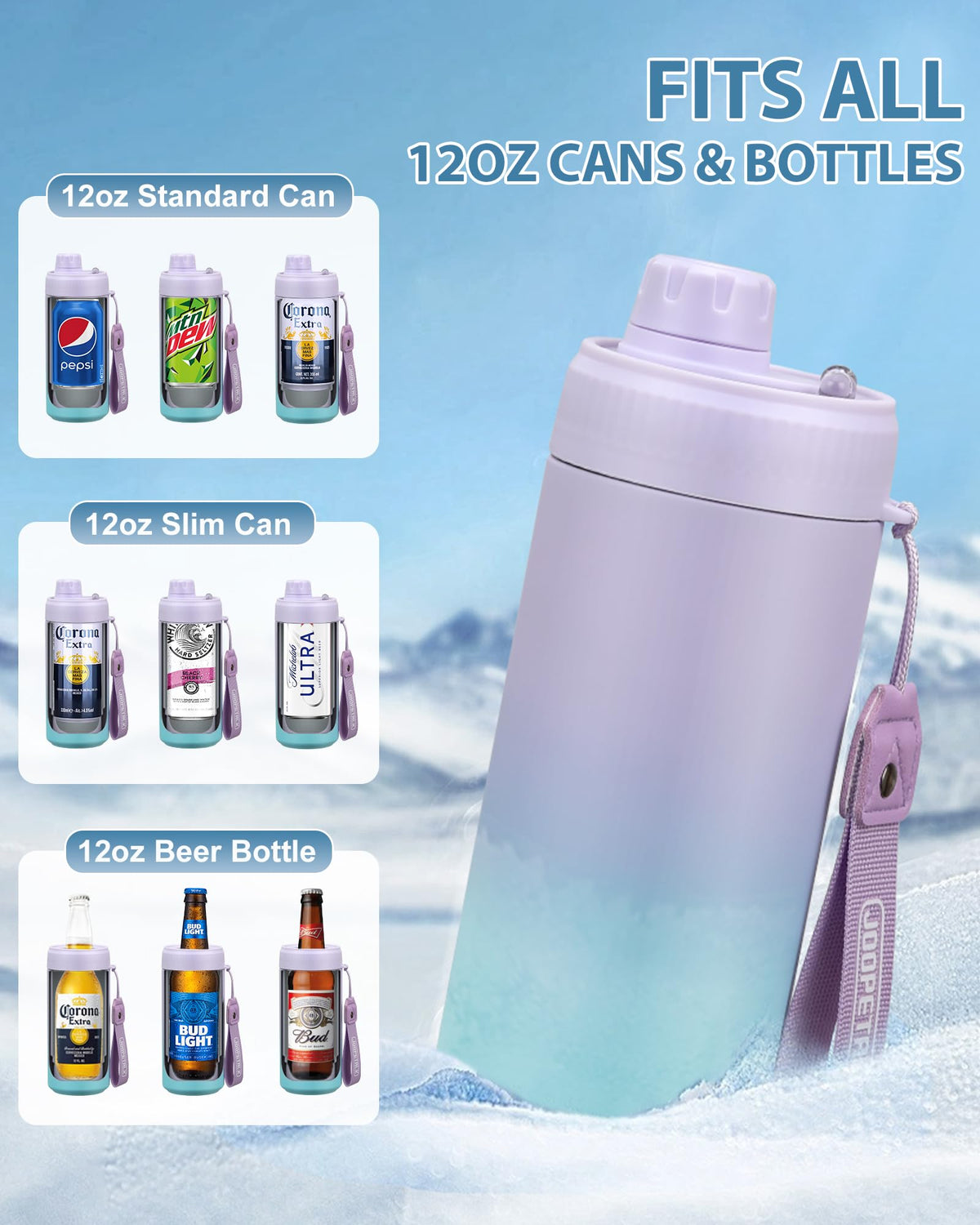 JOOPETALK transforms into a 15oz insulated water bottle for longer hydration
