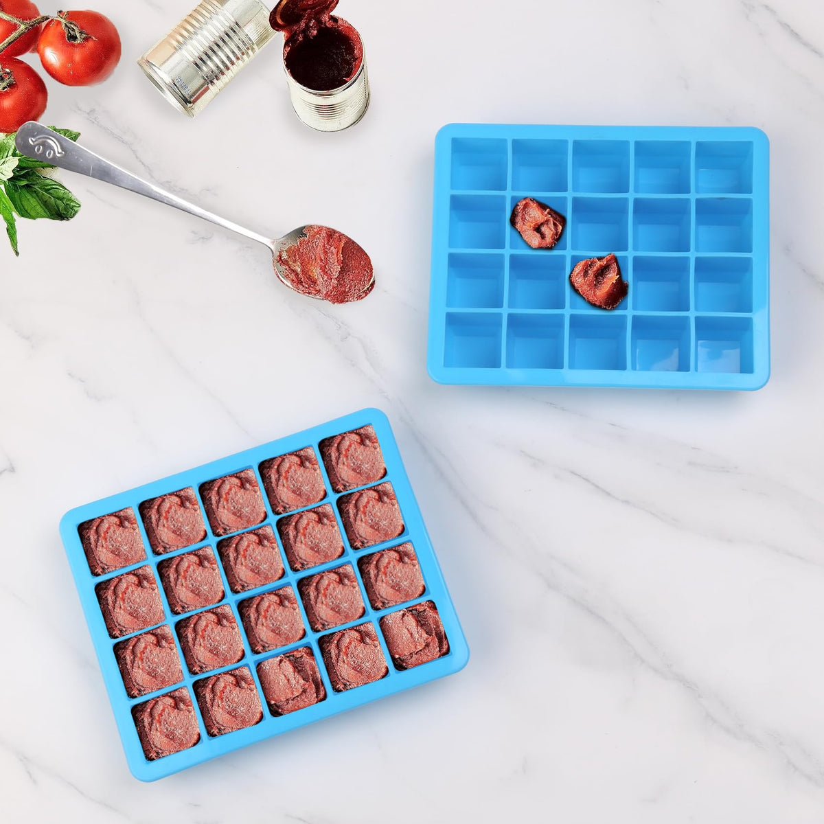 Jootic silicone freezer mold freezes ginger into precise portions