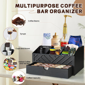 Jorkol coffee pod holder storage helps reduce countertop clutter.