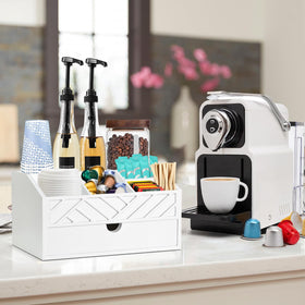 Jorkol durable solid wood coffee bar stand designed for daily use.