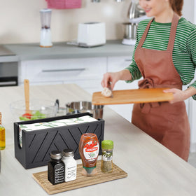 Jorkol farmhouse decor paper towel dispenser mounted on wall enhances style.