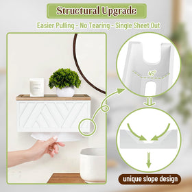 Jorkol farmhouse-style wood towel dispenser adds rustic decor.