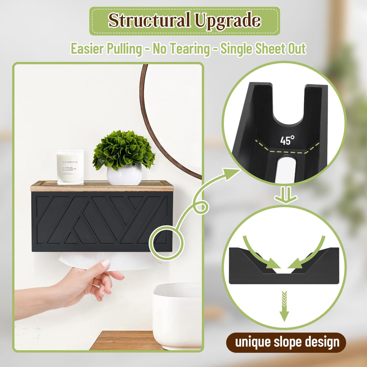 Jorkol solid wood towel holder with safe coating for durable use.