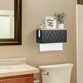 Jorkol wood towel holder bottom ramp for tear-free dispensing.