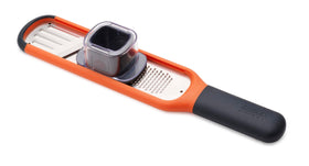 Joseph Joseph 2-in-1 Mini Grater & Slicer blades for precise garlic and ginger grating.