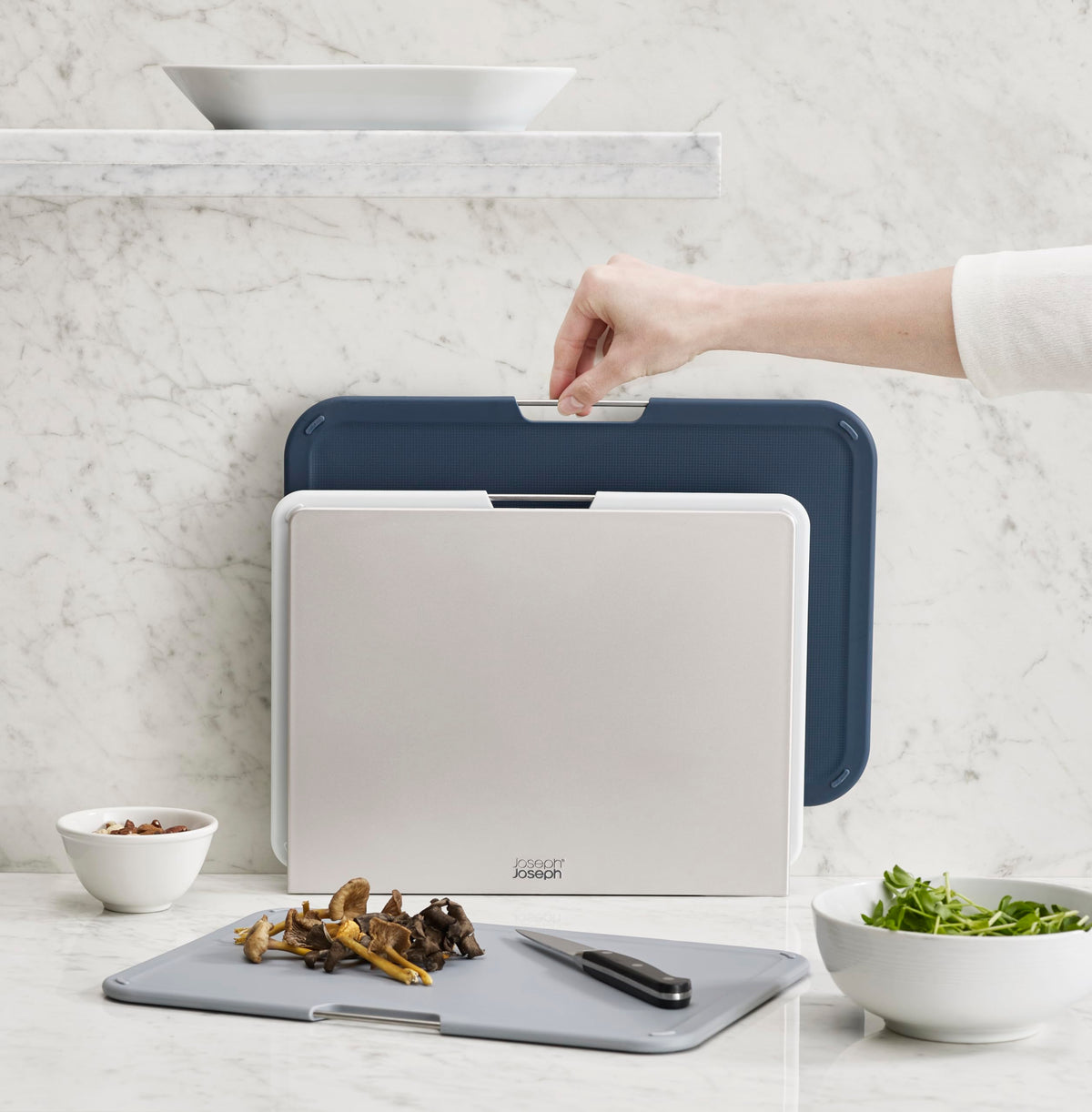 Joseph Joseph non-slip base ensures stability during food prep.