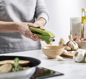 Joseph Joseph CleanForce garlic press dishwasher-safe for quick cleanup after cooking