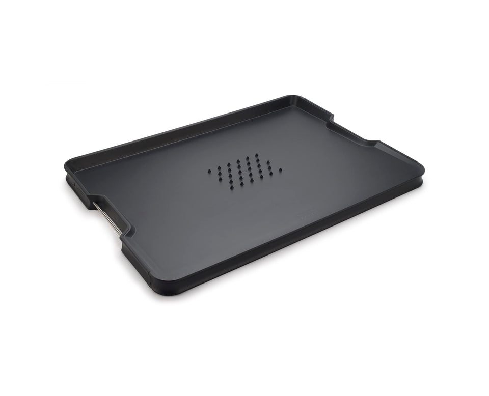 Joseph Joseph Cut&Carve Plus top view for prepping and carving on a large surface