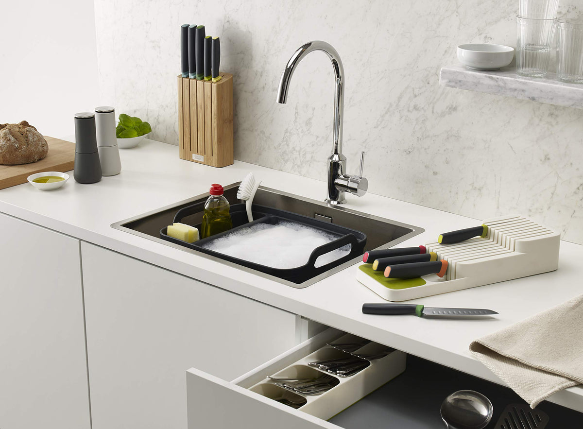 Joseph Joseph drain plug basin, ideal for sink washing and portable use